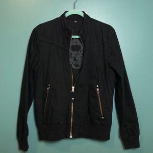 Reversible Guess black skull coat